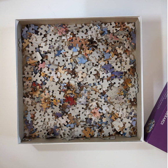 Vintage Jigsaw Puzzle Toybox Kittens Great American Puzzle Factory 500+ Pieces - Picture 7 of 8